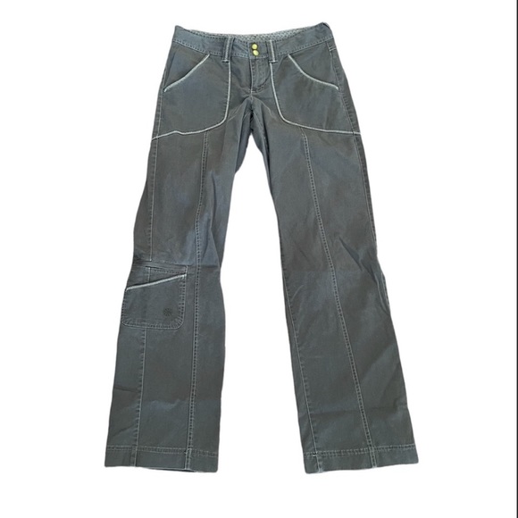 Athleta army green cargo style organic cotton blend utility gorpcore pant size 2 - Picture 1 of 12